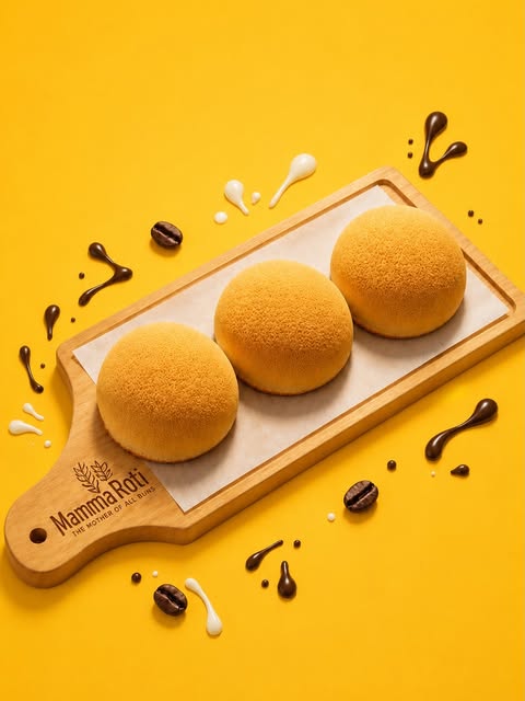 Tiga coffee bun MammaRoti dengan aneka isian